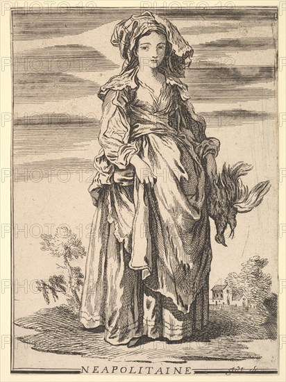 Reverse copy of Neapolitaine, from Recueil de diverses fig.res étrangeres Inventée..., 18th century. Creator: Unknown.