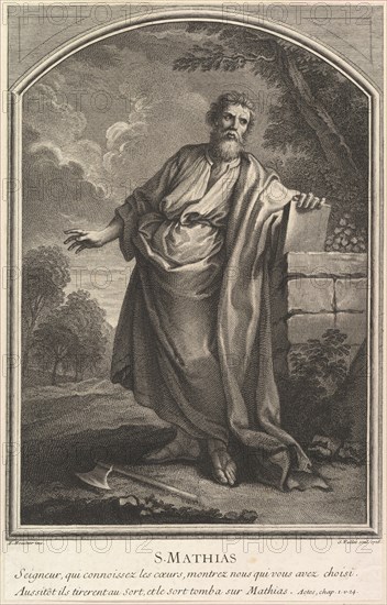 Saint Mathias, 1726. Creator: Simon Vallee.