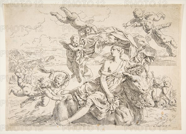 Rape of Europa, ca. 1636. Creator: Simone Cantarini.