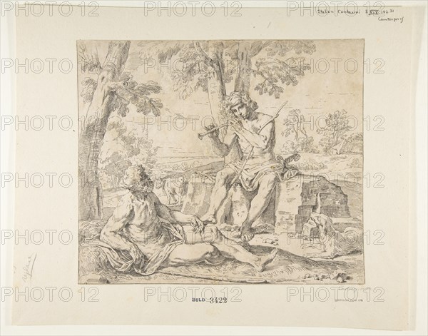 Mercury and Argus, ca.1630-1648. Creator: Simone Cantarini.