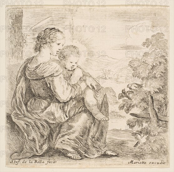 Virgin and Christ Child, 1641. Creator: Stefano della Bella.