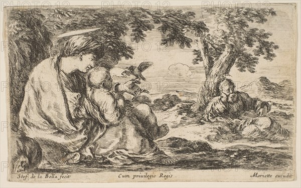 Rest on the Flight into Egypt, ca. 1641. Creator: Stefano della Bella.