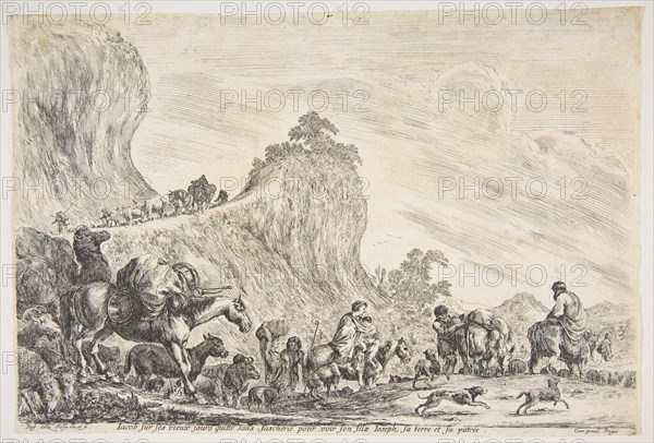 The Journey of Jacob in Egypt, ca. 1647. Creator: Stefano della Bella.