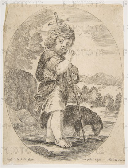 Saint John the Baptist Biting a Piece of Fruit, ca. 1641. Creator: Stefano della Bella.