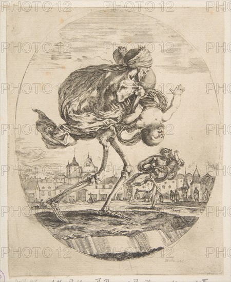 Death carrying an infant, from 'The five deaths'