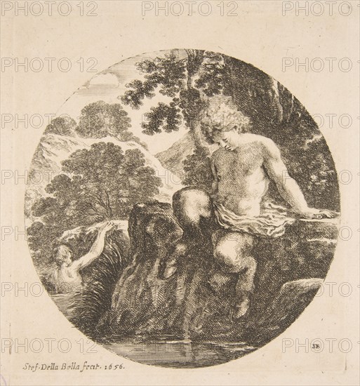 Young Satyr About to Bathe in a River, from 'Landscapes and seaports'