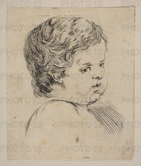 Plate 12: head of a child, from 'The Book for Learning to Draw'