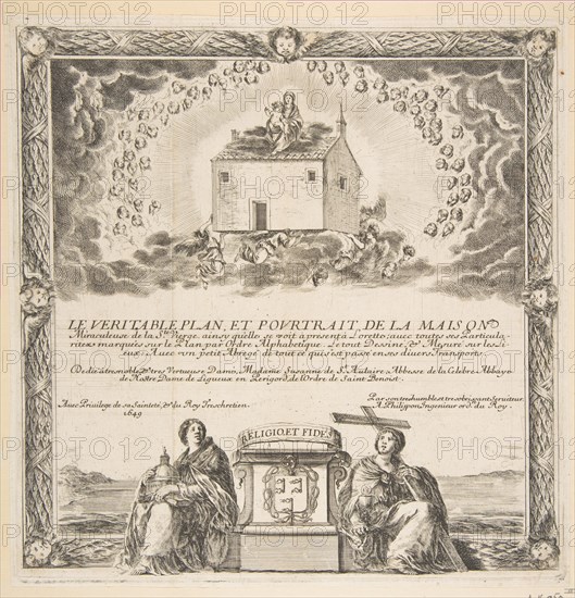 Frontispiece for Le Véritable Plan et Pourtrait de la Maison de la Ste. Vierge, 1649. Creator: Stefano della Bella.