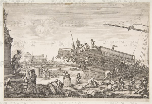 Loading a galley, from 'Views of the port of Livorno'
