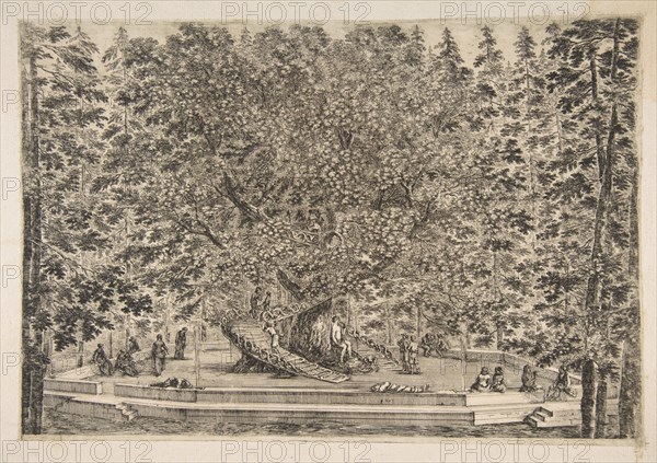 The Tree House at Pratolino, ca. 1653. Creator: Stefano della Bella.