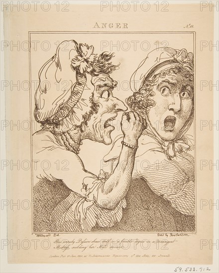Anger, January 21, 1800. Creator: Thomas Rowlandson.