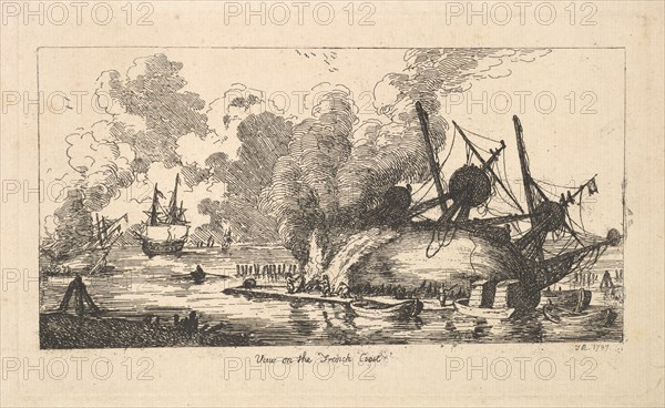 View on the French Coast, 1787. Creator: Thomas Rowlandson.