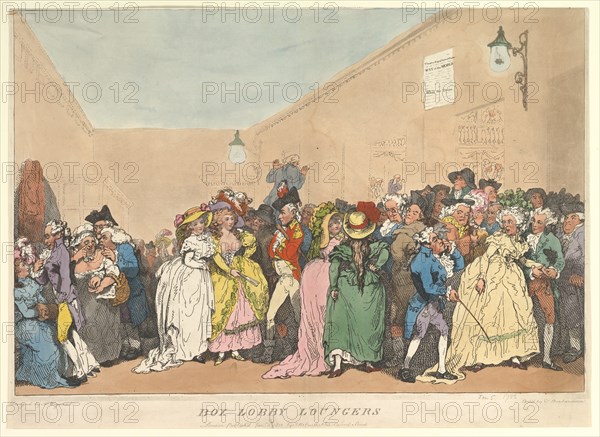 Box Lobby Loungers, January 5, 1811. Creator: Thomas Rowlandson.