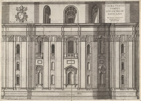 Speculum Romanae Magnificentiae: St. Peter's, 1564. Creator: Vincenzo Luchino.
