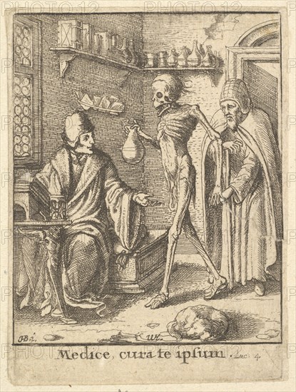 Doctor, from the Dance of Death, 1651. Creator: Wenceslaus Hollar.