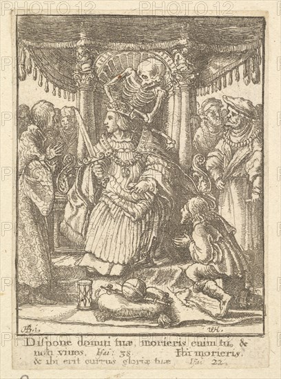 The Emperor, from the Dance of Death, 1651. Creator: Wenceslaus Hollar.