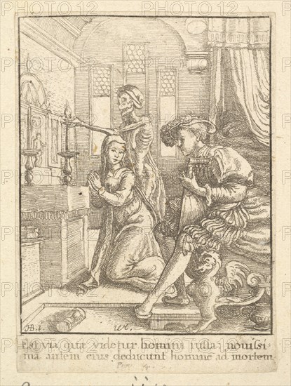 The Nun, from the Dance of Death, 1651. Creator: Wenceslaus Hollar.