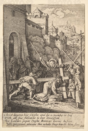 Carrying the cross, 1625-77. Creator: Wenceslaus Hollar.