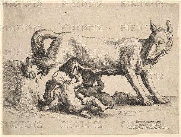 Romulus and Remus, 1652. Creator: Wenceslaus Hollar.