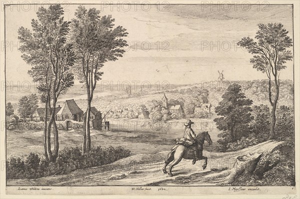 The Horseman, 1650. Creator: Wenceslaus Hollar.