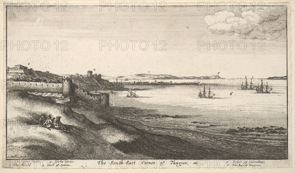 South East Corner of Tangier, 1669-73. Creator: Wenceslaus Hollar.