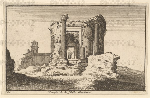 Temple of the Tiburtine Sybil, 1650. Creator: Wenceslaus Hollar.