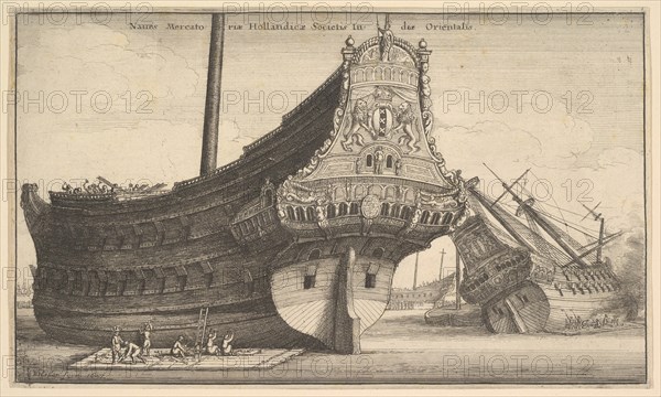 Dutch East Indiaman, 1647. Creator: Wenceslaus Hollar.