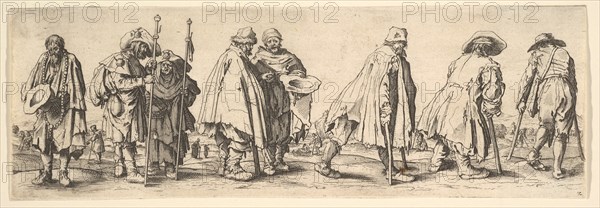 Eight Beggars, 1630. Creator: Wenceslaus Hollar.
