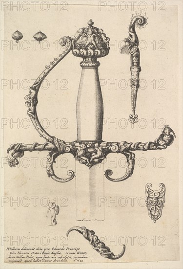 Ornamental sword hilt, 1642. Creator: Wenceslaus Hollar.