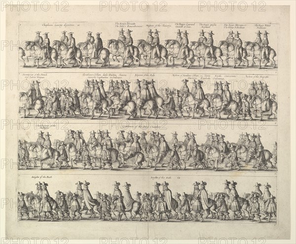 Coronation Procession of Charles II Through London, 1662. Creator: Wenceslaus Hollar.