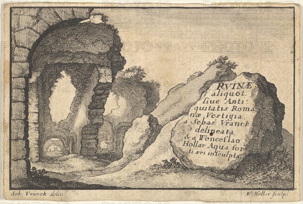 Roman Ruins, second version of title-page, ca. 1650. Creator: Unknown.