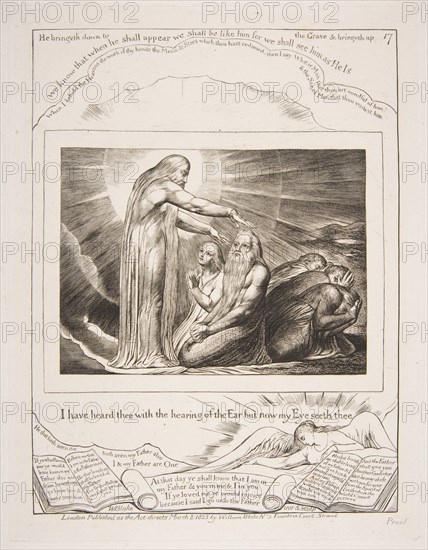 The Vision of God, from Illustrations of the Book of Job, 1825-26. Creator: William Blake.