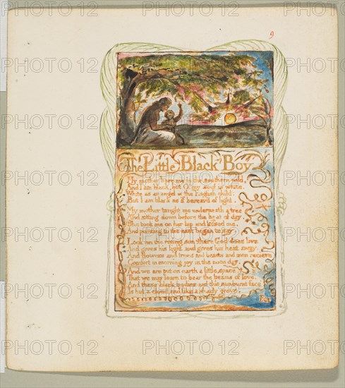 Songs of Innocence and of Experience: The Little Black Boy, ca. 1825. Creator: William Blake.