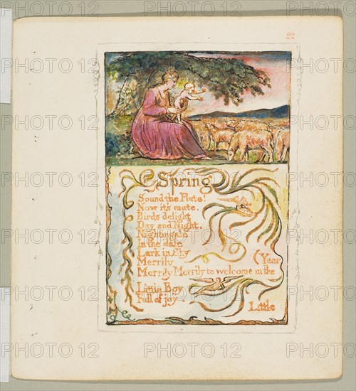 Songs of Innocence and of Experience: Spring, ca. 1825. Creator: William Blake.
