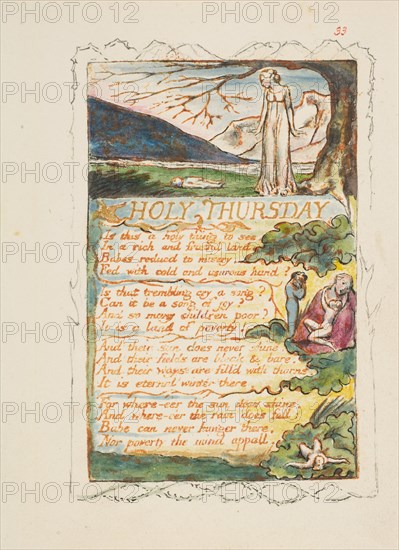 Songs of Innocence and of Experience: Holy Thursday, ca. 1825. Creator: William Blake.