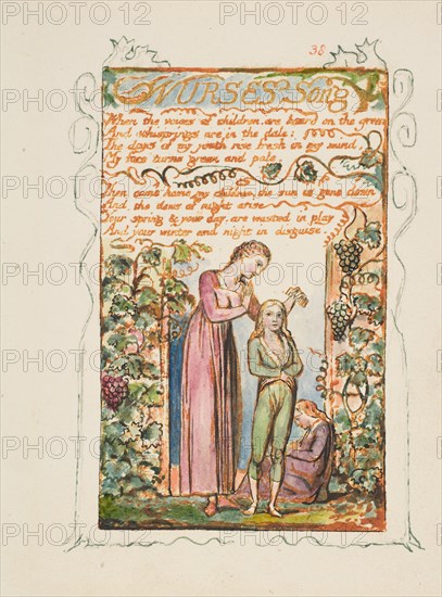 Songs of Innocence and of Experience: Nurses Song, ca. 1825. Creator: William Blake.