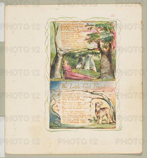 Songs of Innocence and of Experience: The Little Girl Lost/The Little Girl Found, ca. 1825. Creator: William Blake.