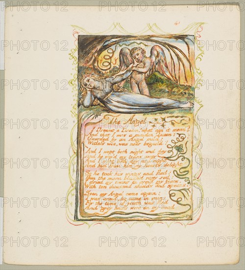 Songs of Innocence and of Experience: The Angel, ca. 1825. Creator: William Blake.