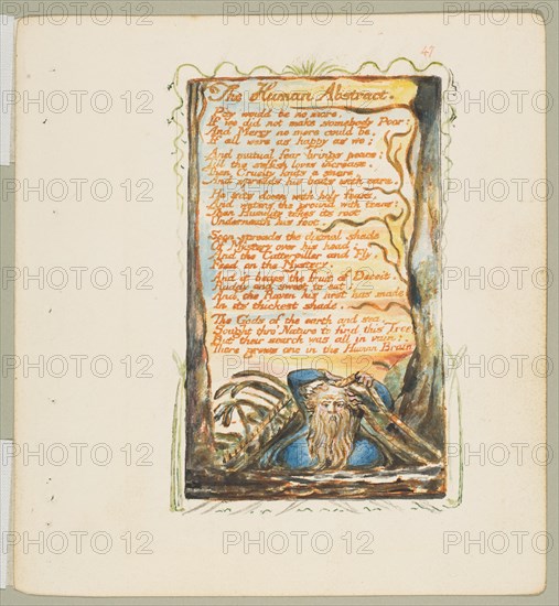 Songs of Innocence and of Experience: The Human Abstract, ca. 1825. Creator: William Blake.