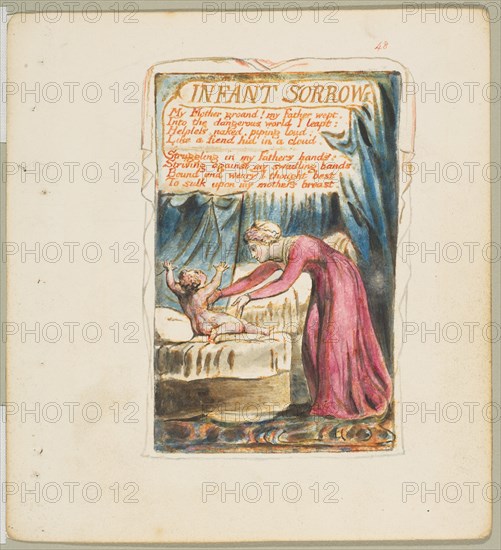 Songs of Innocence and of Experience: Infant Sorrow, ca. 1825. Creator: William Blake.