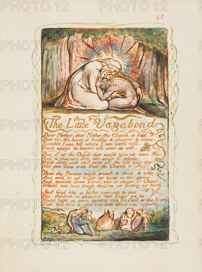 Songs of Innocence and of Experience: The Little Vagabond, ca. 1825. Creator: William Blake.