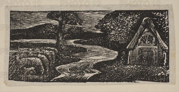 Sabrina's Silvery Flood, from Thornton's Pastorals of Virgil, 1821. Creator: William Blake.