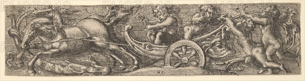 A scallop shell chariot, 1654. Creator: William Carter.