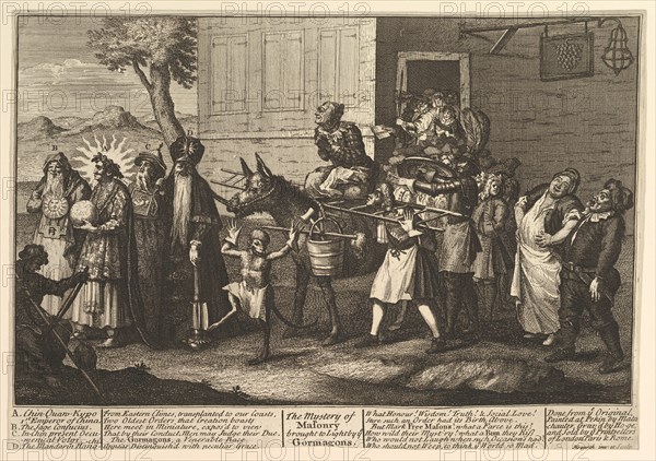 The Mystery of Masonry Brought to Light by the Go..., [first published December 1724] later reissue. Creator: William Hogarth.