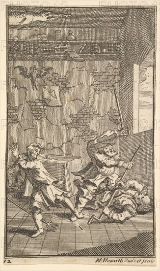 Hudibras Beating Sidrophel and Whachum