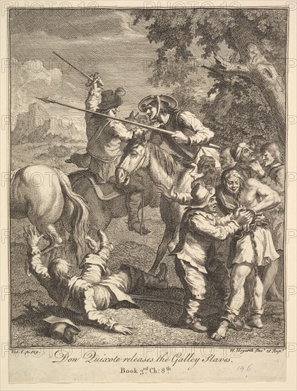 Don Quixote releases the Galley Slaves