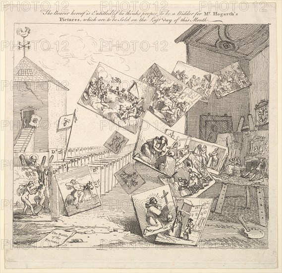 The Battle of the Pictures, 1745. Creator: William Hogarth.