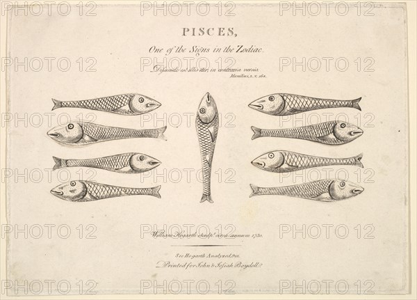 Pisces: Hogarth's Quadrille Fish, ca. 1730. Creator: Unknown.