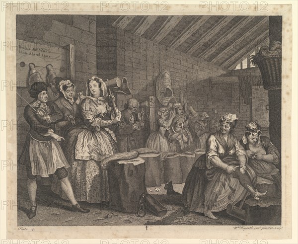 A Harlot's Progress, Plate 4, April 1732. Creator: William Hogarth.