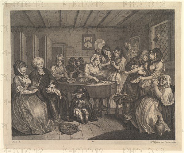 A Harlot's Progress, Plate 6, April 1732. Creator: William Hogarth.